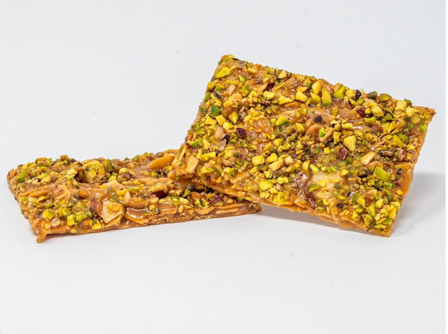 Andy Anand Chocolatier Gluten Free Pistachio Brittle - Made in Italy Roasted Nutty Croccante, Simply Delicious & Crunchy Gourmet Snack With All Natural Ingredients, No Preservatives (7 Oz)