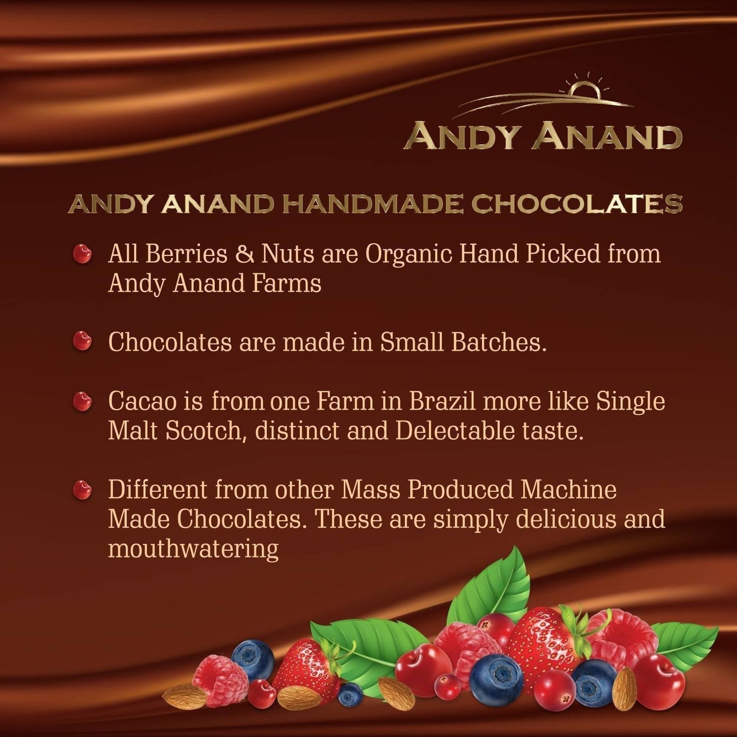 Andy Anand Premium California Greek Yogurt Almond Chocolate 1 lbs - Experience Chocolate Heaven Today