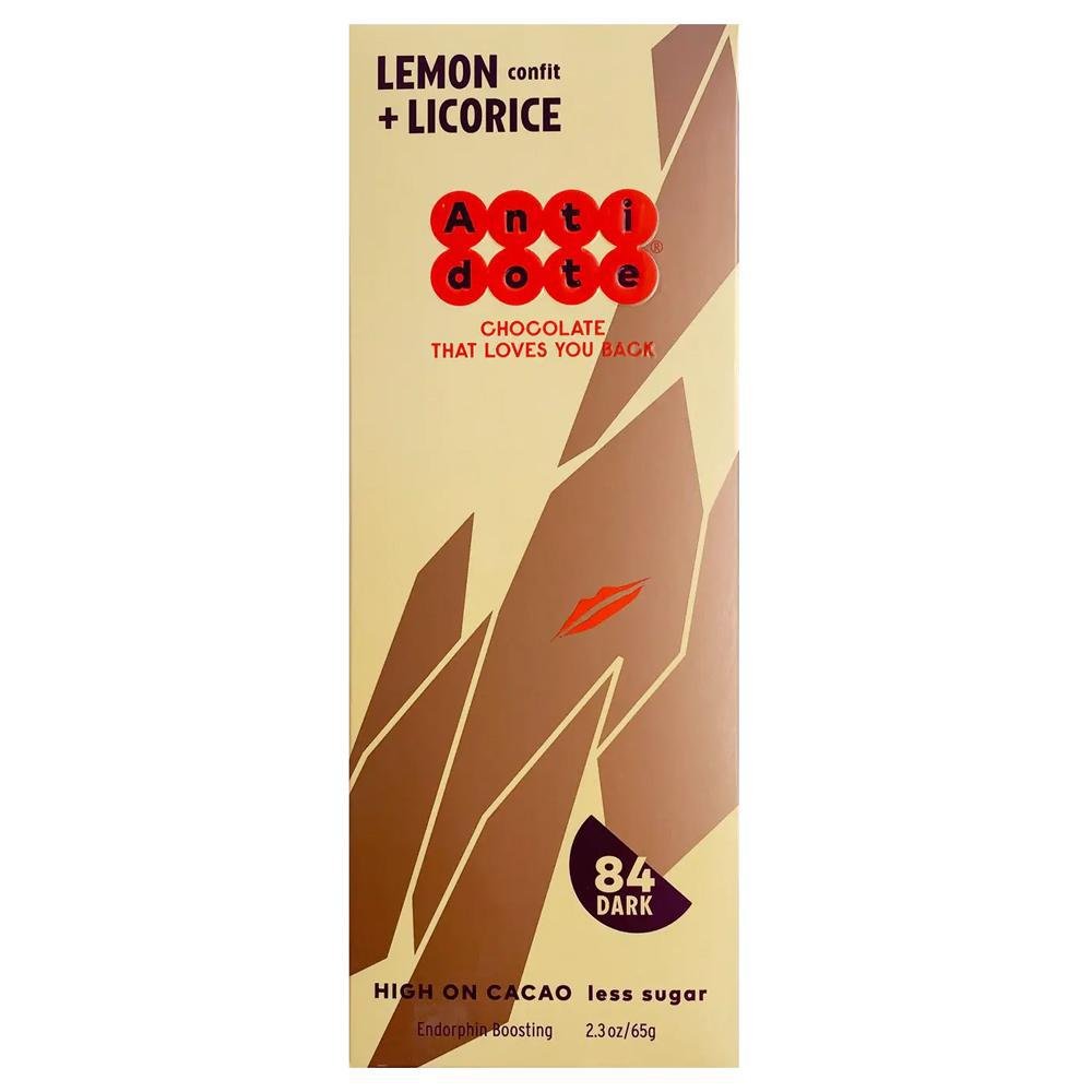 Antidote Chocolate - 'Lemon Confit & Licorice' Bar (65G | 84%)