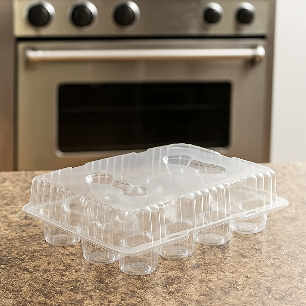 Plastic - 12 Cavity Cupcake Carrier - 6ct or 12ct