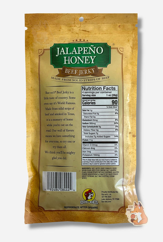 Buc-ee's Jalapeño Honey Beef Jerky