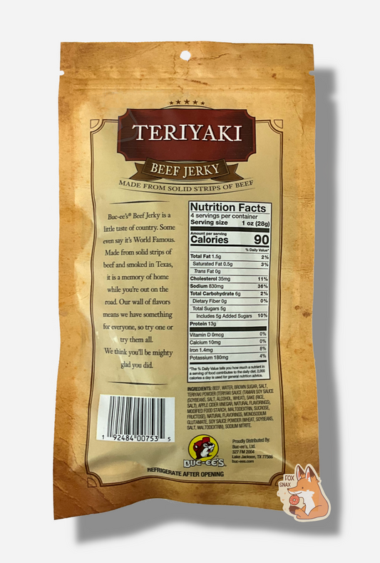 Buc-ee's Teriyaki Beef Jerky