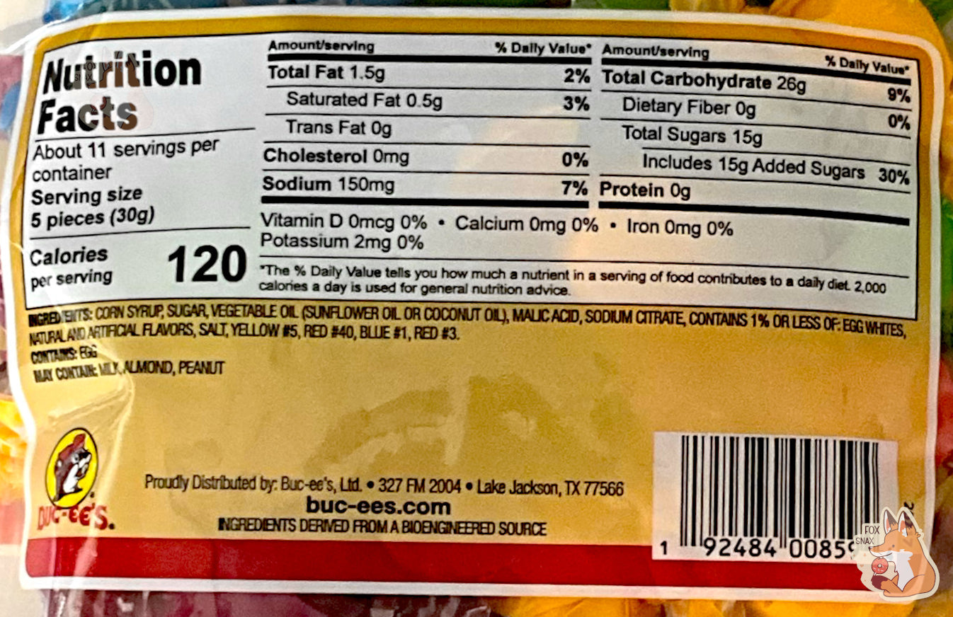 Buc-ee's Sour Salt Water Taffy