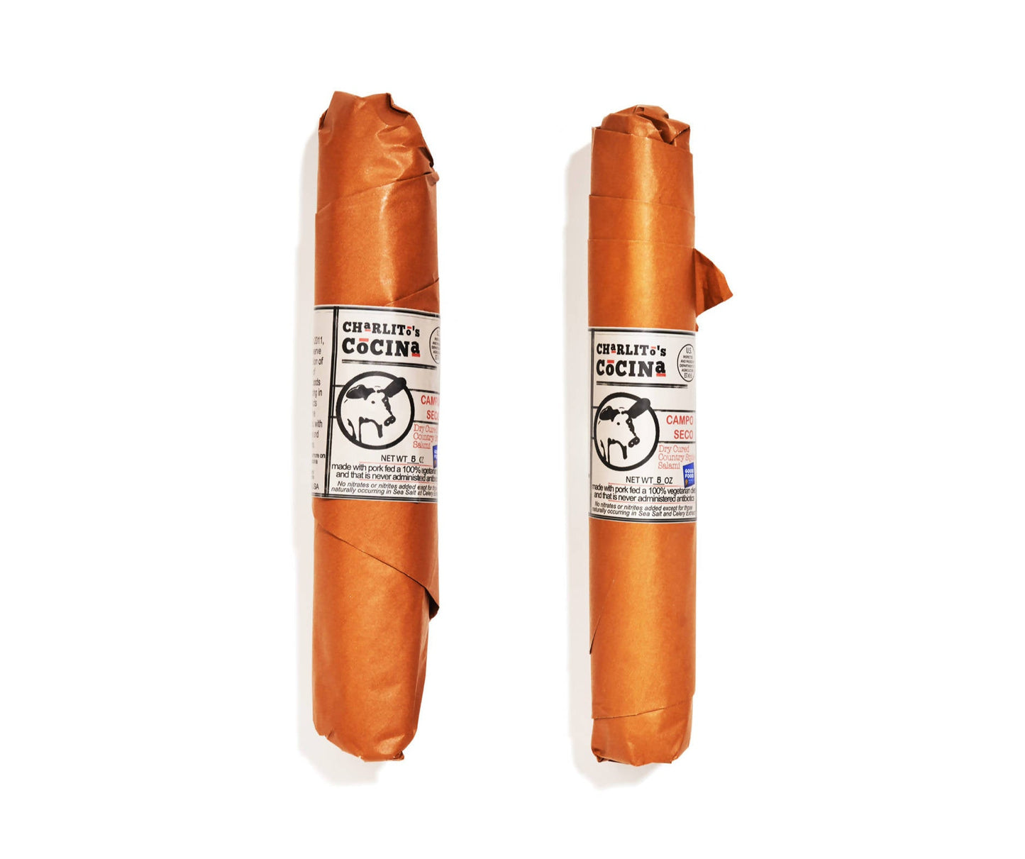 Charlito’s Cocina Campo Seco - Dry Cured Country-Style Salamis (5oz units) - 10 LB