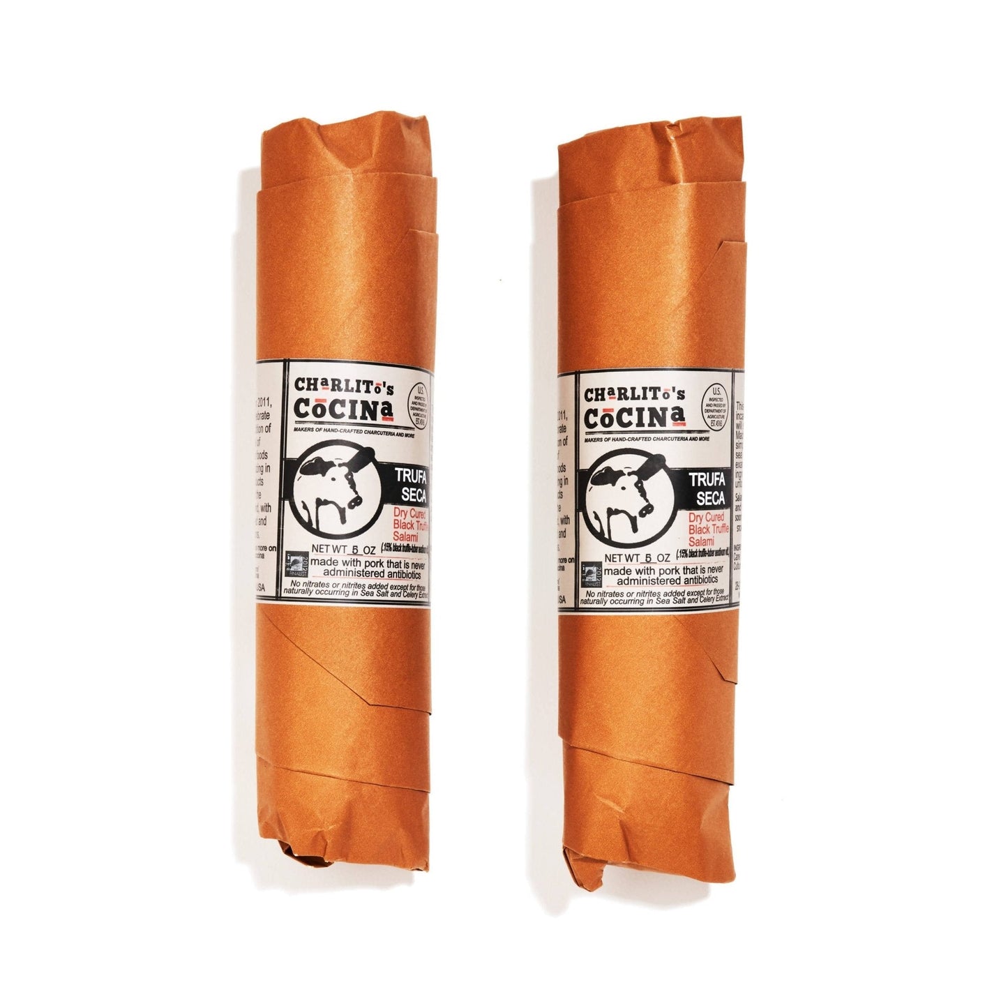 Charlito’s Cocina Trufa Seca - Dry Cured Black Truffle Salami - 16 x 5oz