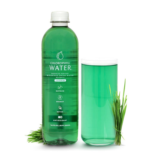 Chlorophyll Water® (Case of 12): Purified Mountain Spring Water with Essential Vitamins by Chlorophyll Water