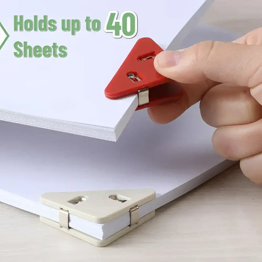 Corner Paper Clips, 4 Colors, Triangular File Corner Clip