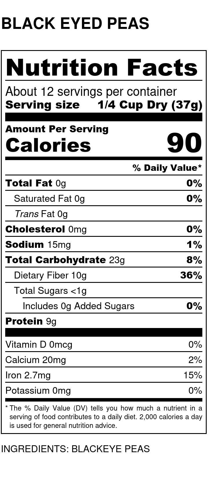 Black-Eyed Peas, Organic