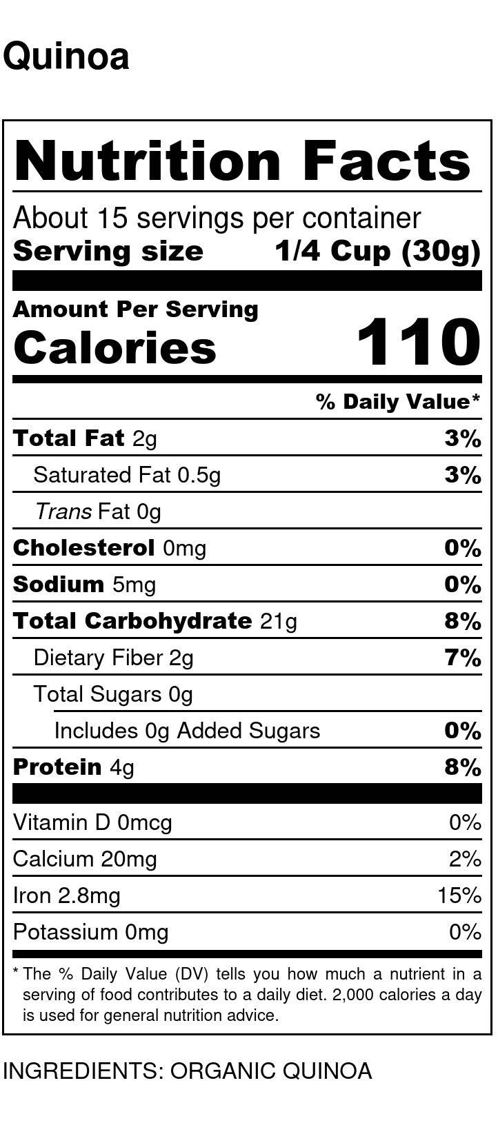 Quinoa, Organic