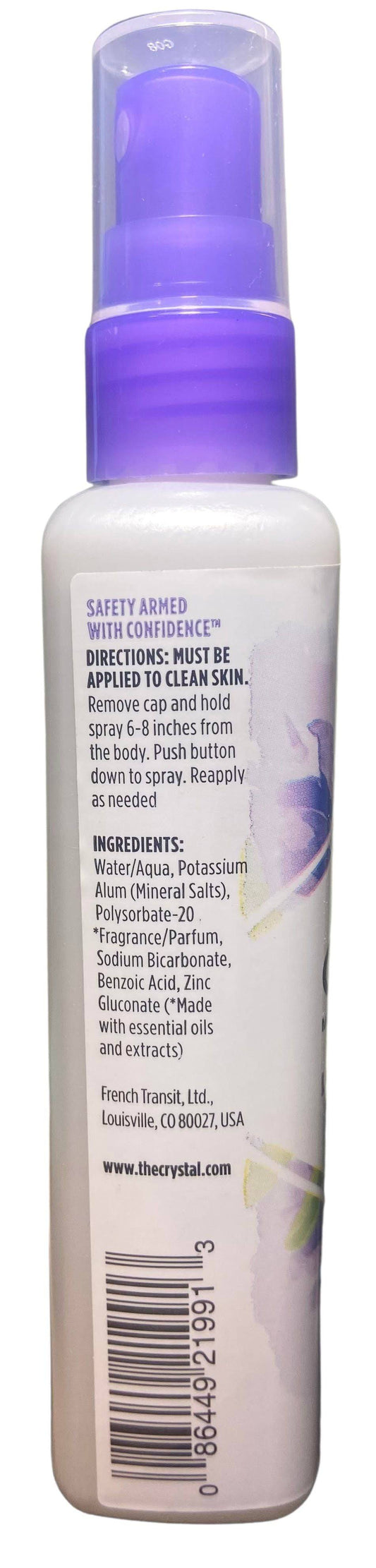 Crystal Deodorant, Spray, Lavender & White Tea