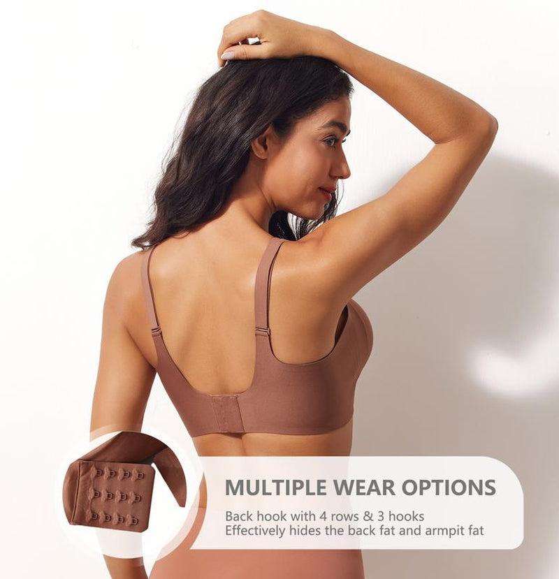 VRCOMFY Jelly Wireless Women Comfortable Push up Bras Wireless Seamless Full Coverage Bra Buttery Soft Everyday Tshirt Bra