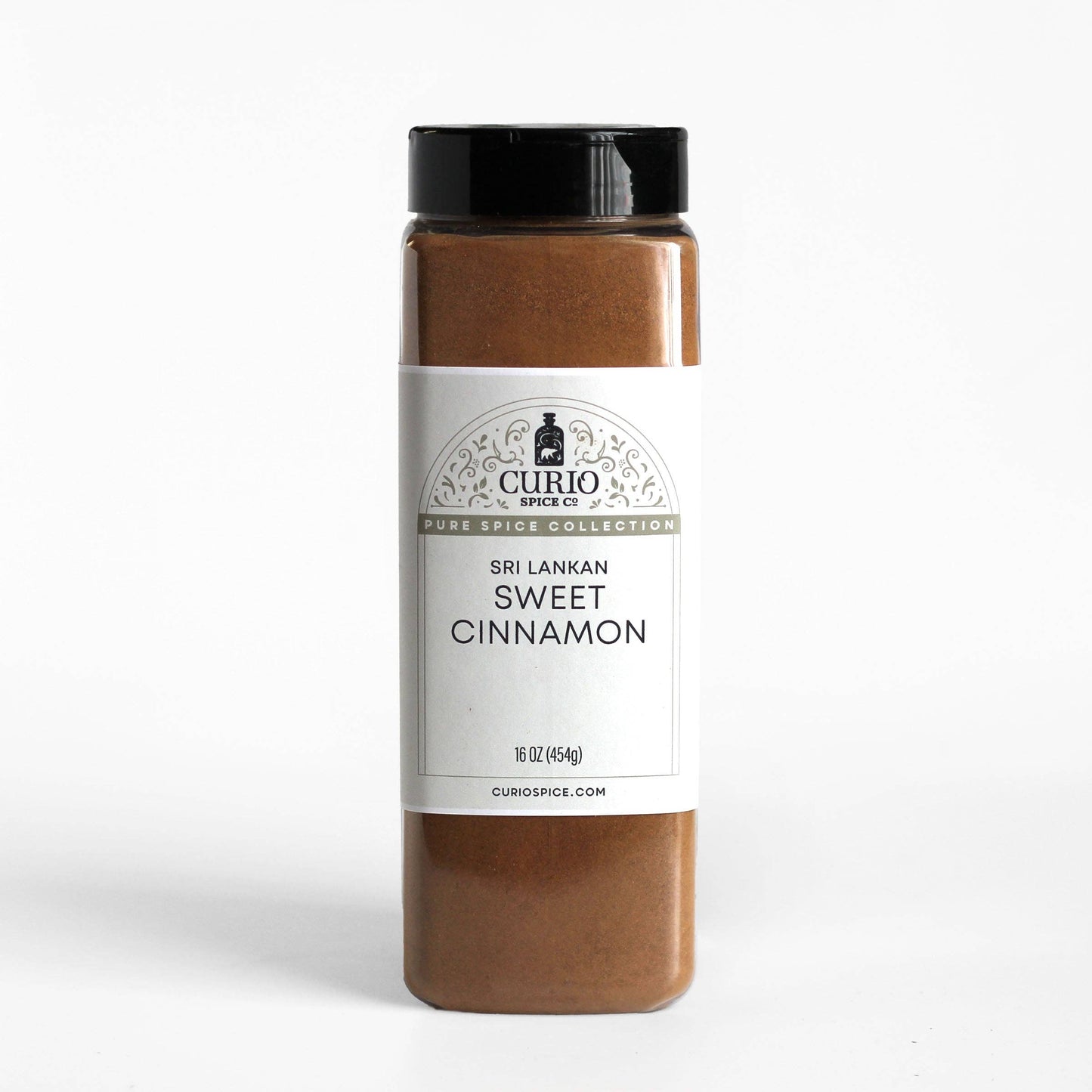 Curio Cinnamon, Sri Lankan Sweet, Ground Bulk Jar (16 oz) - 6 Pack Case