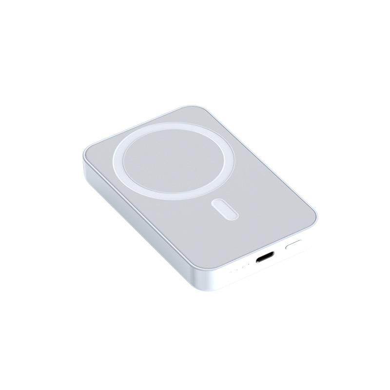 Magnetic Power Bank, Wireless Portable Charger Magsafe 15W Fast Charging, Only Compatible with Mobile Phone Battery Packs with Wireless Charging Function, Compact Electronic Accessories Rechargeable White/Pink/Black