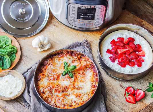 ecozoi Instant Pot Insert Pans, 2 Tier for 6 Qt / 8 Qt Pressure Cookers