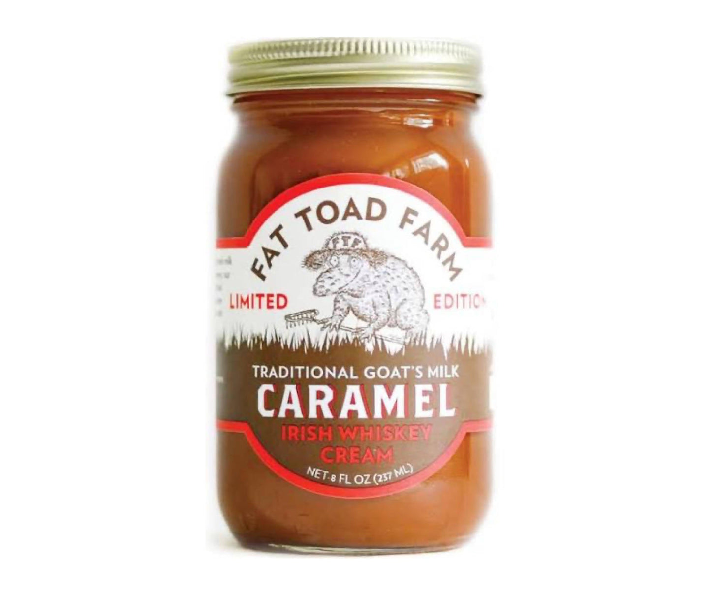 Fat Toad Farm Irish Whiskey Goat's Milk Caramel Jars - 12 x 8oz