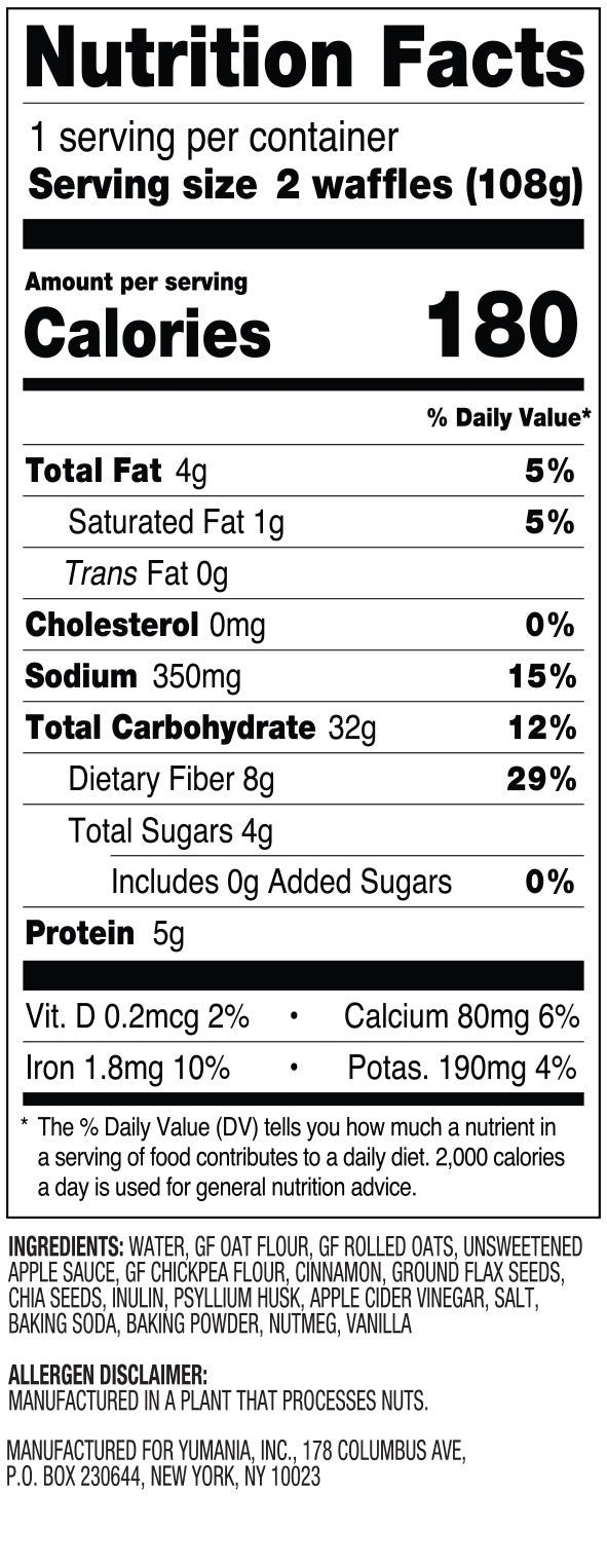 Joyffles apple cinnamon (sweet and savory) Waffles - 2-piece Pack