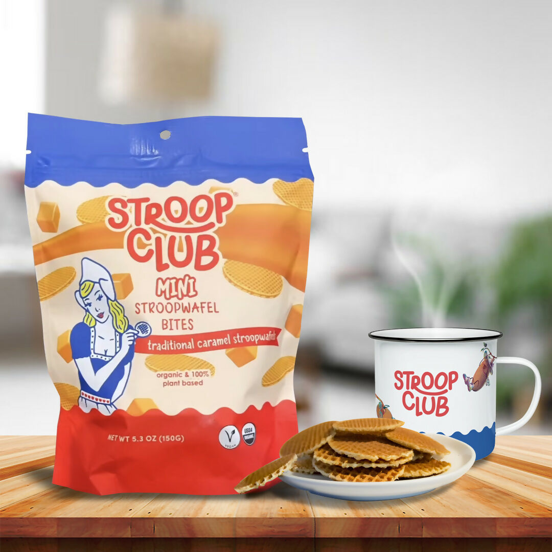 Stroop Club Mini Traditional Caramel Organic and Plant Based Stroopwafels