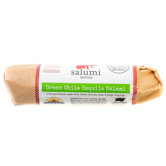 Green Chile Tequila Salami