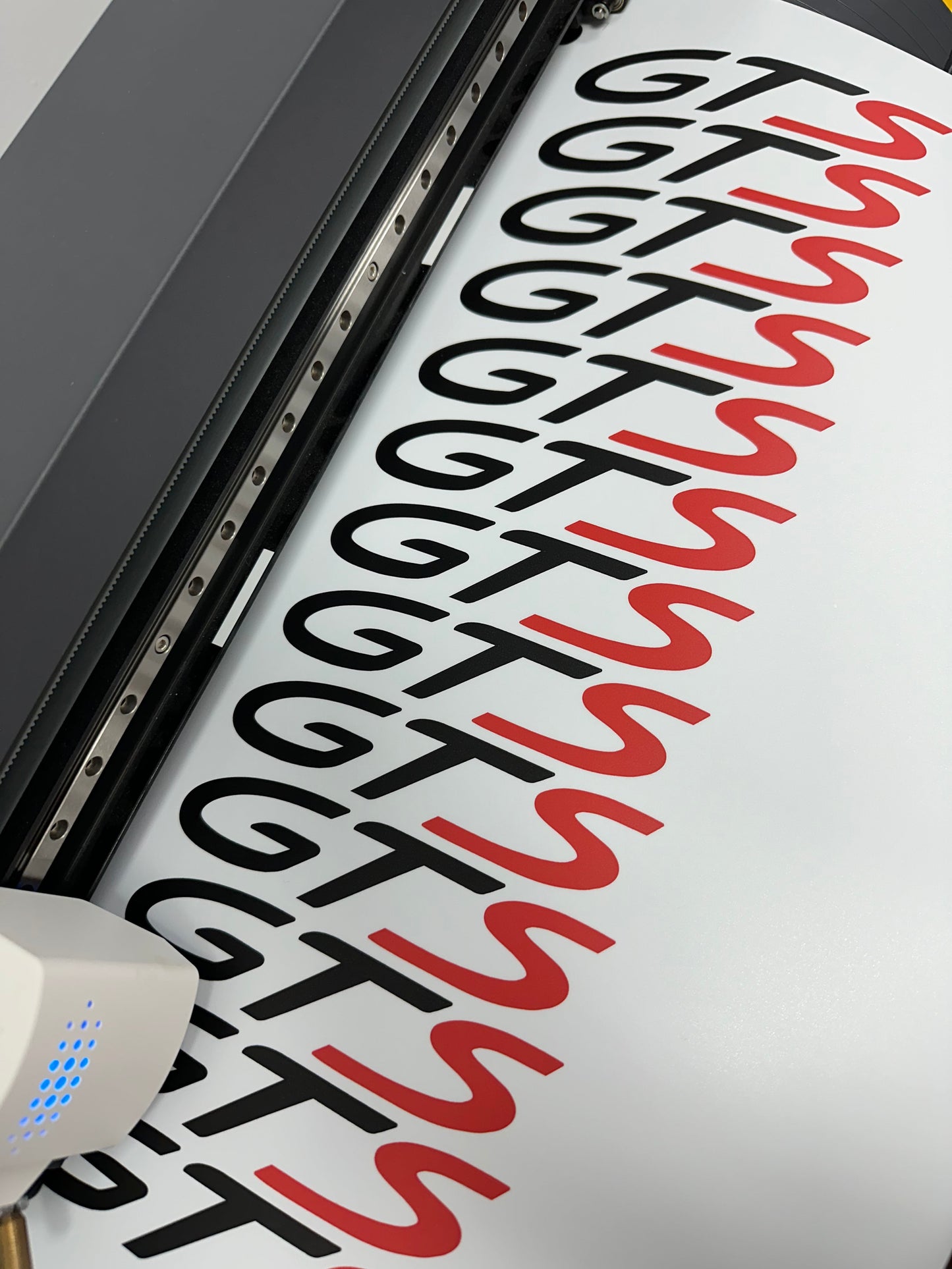 "GTS" Door Vinyl Logo Emblems for Porsche Vehicles (Boxter, Cayman, 911, Macan, Cayenne, Panamera)