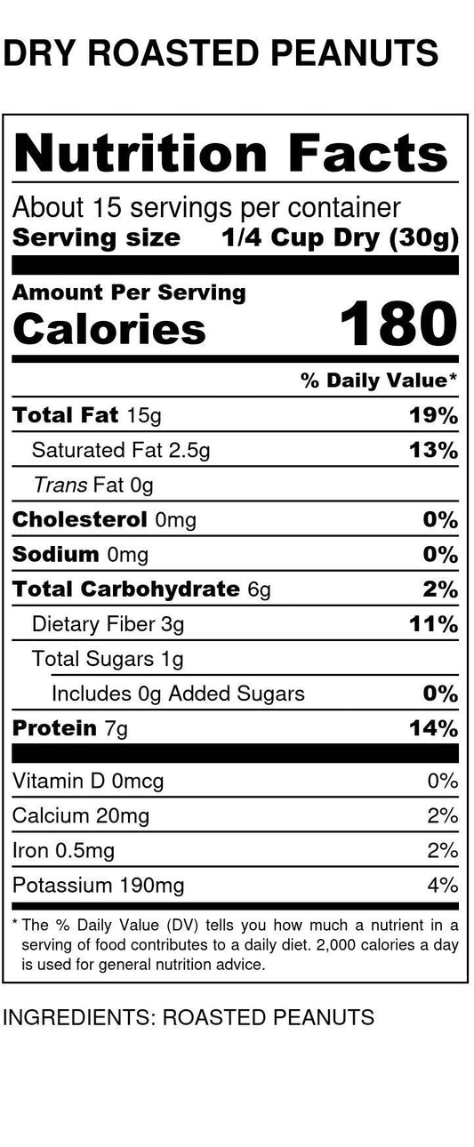 Peanuts, 1/2s Dry Roasted, No Salt