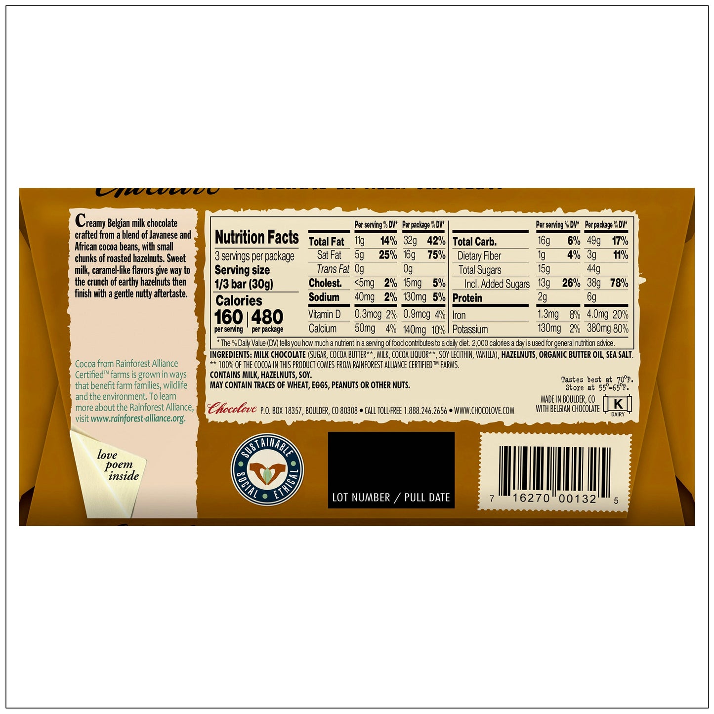 Hazelnuts in Milk Chocolate