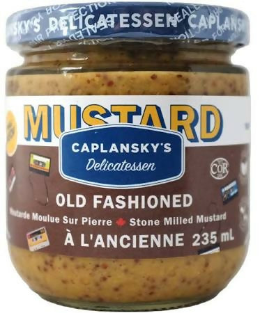 Caplansky’s Deli Mustard - Old Fashioned, Kosher Jar - 12 Jars x 235 mL (8 fl oz) case