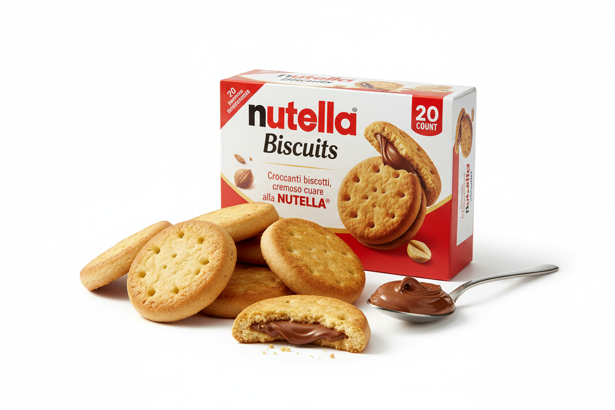 Nutella Biscuits - Premium Hazelnut Cocoa Cookies | Imported from Italy (20-Count, 9.7 oz)