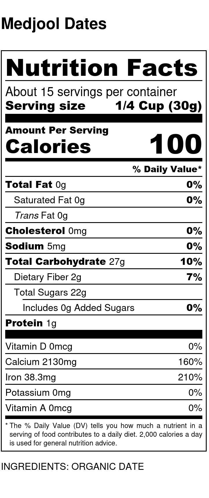 Dates, Medjool, Organic