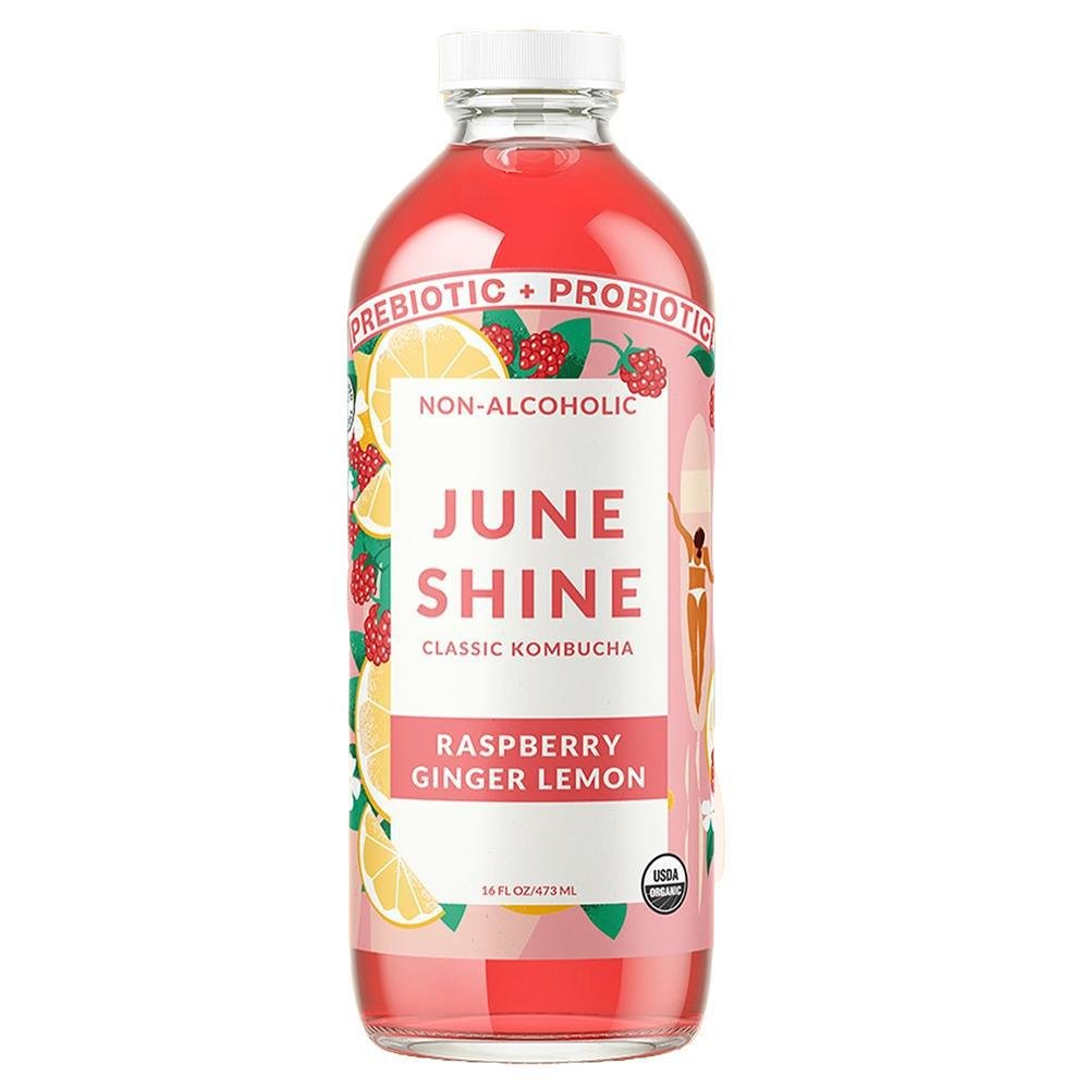 JuneShine - 'Raspberry Ginger Lemon' Kombucha (16OZ)