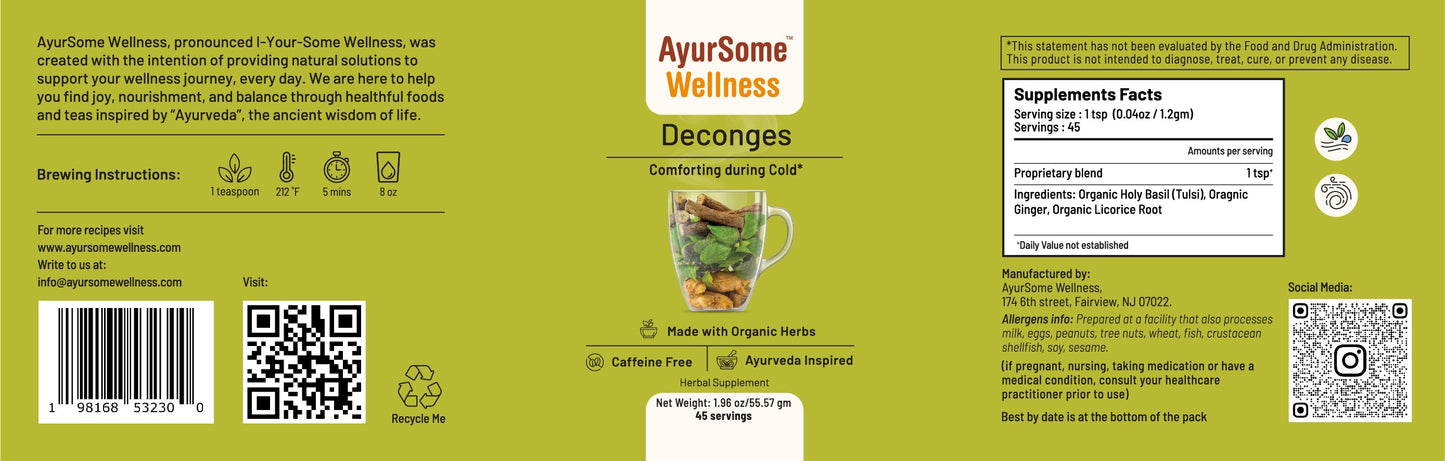 Deconges Tea | Organic Holy Basil Tea Blend