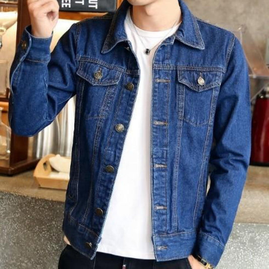 Men Classic Dual Pocket Denim Jean Jacket