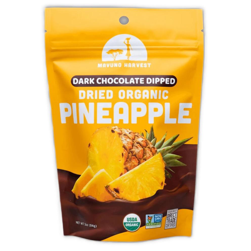 Mavuno Harvest - Chocolate-Dipped Dried Organic Pineapple (3OZ)
