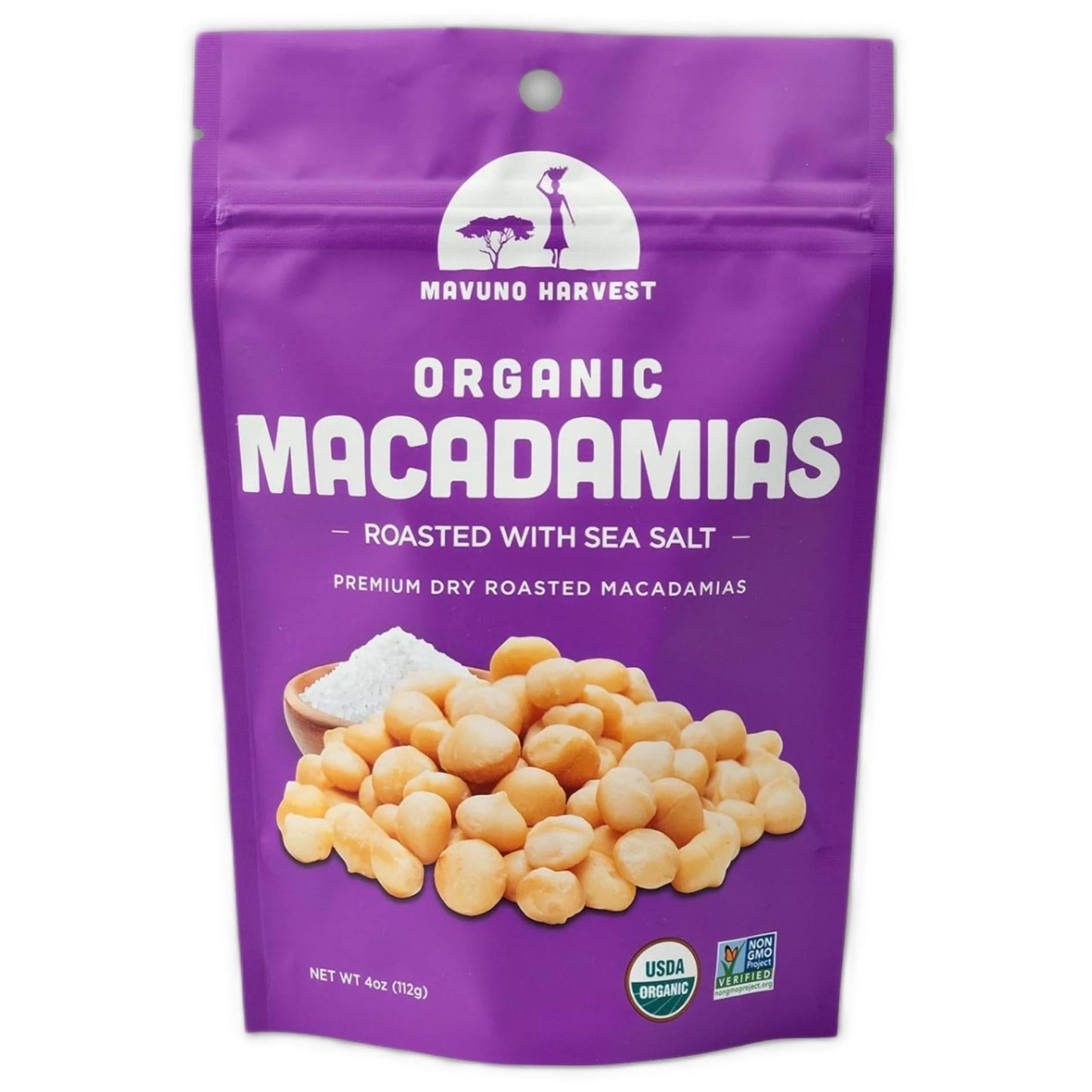 Mavuno Harvest - Organic Macadamias Roasted w/ Sea Salt (4OZ)