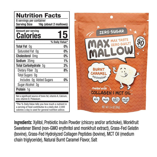 Max Sweets Burnt Caramel Sugar-Free Marshmallow