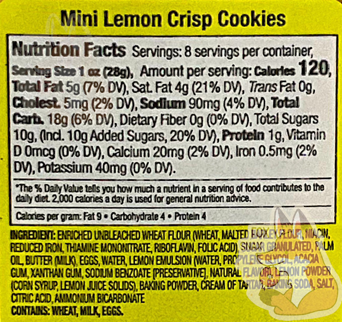Buc-ee's Mini Lemon Crisp Cookies