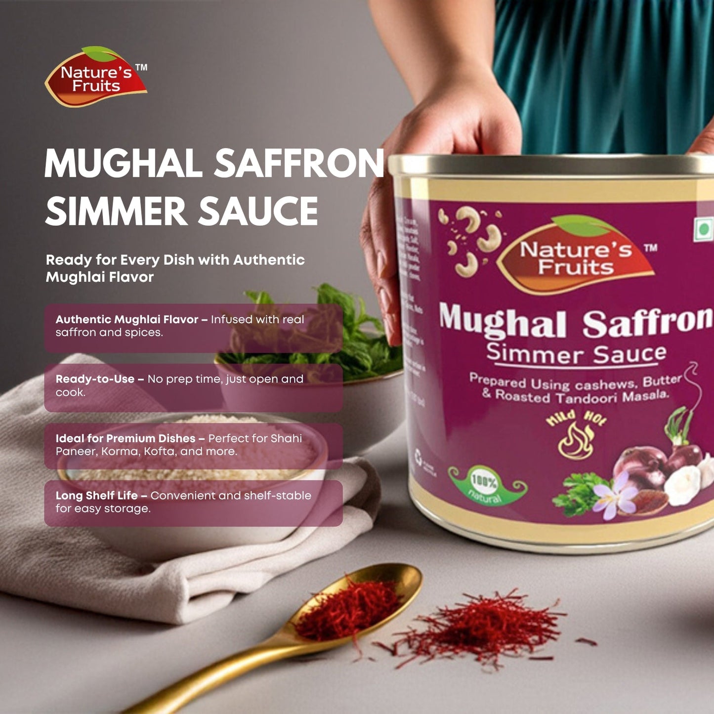 MUGHAL SAFFRON SIMMER SAUCE 14 oz