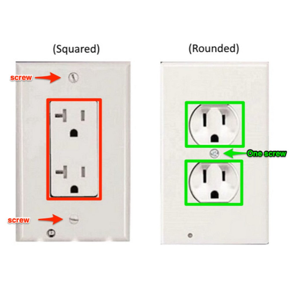 5-Pack Outlet Cover with Built-In LED Night Light - 2 Styles