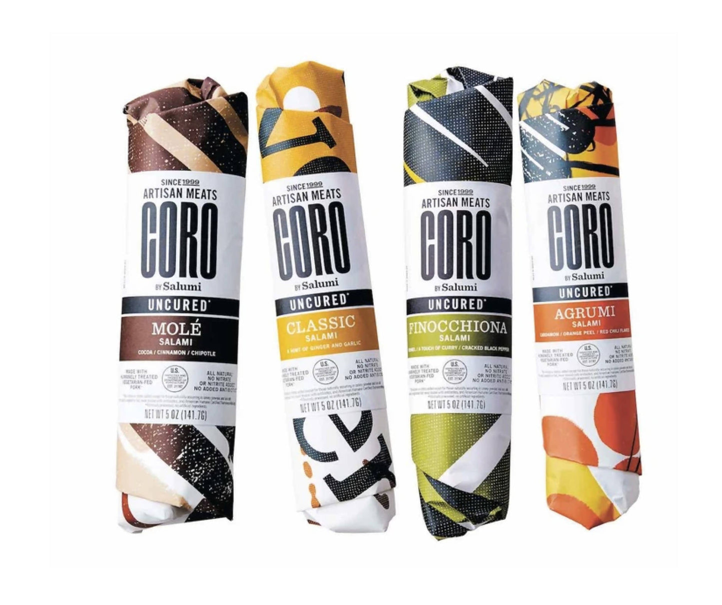Coro Uncured Salami Sample Pack (Piccolo)Salami - 4 Salami Pack