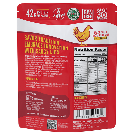 Fajita Chicken – 42g Protein | Ready in 90 Seconds