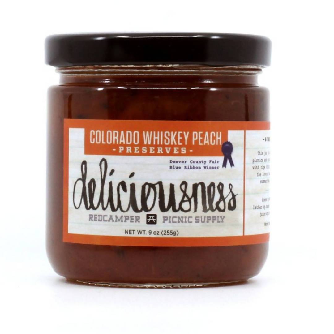 Red Camper Colorado Whiskey Peach Deliciousness - 12 Jars x 9oz case