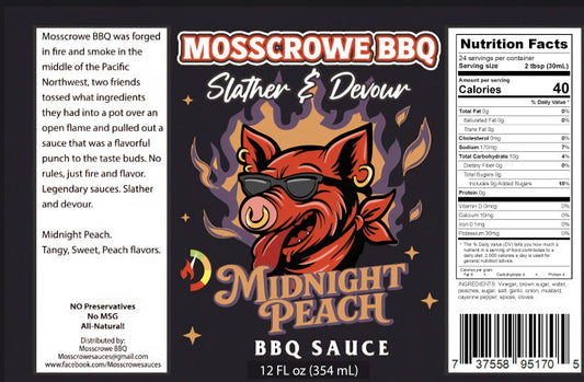 Midnight Peach BBQ glaze