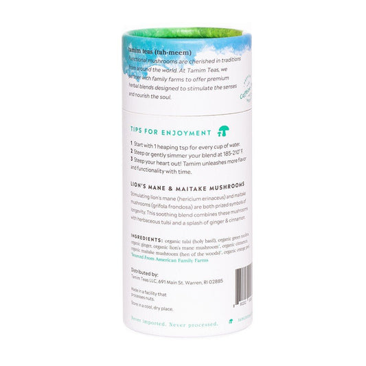 Tamim Teas's Lion-Maitake Clarity | Maitake & Lion's Mane Mushroom Tea