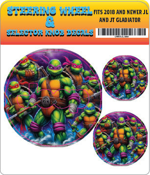 Steering wheel decal Teenage Turtles 2