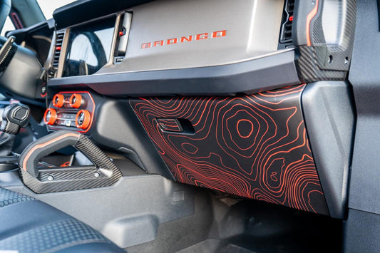Topo Glovebox Overlay Kit (Printed Series) - 2021+ Bronco