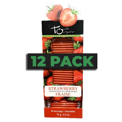 Touch Organic - ORGANIC STRAWBERRY WHITE TEA 40 bags - 12 PACK CASE