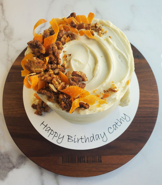 Virginia Boys Kitchens Large Round Walnut Wood Charcuterie Board