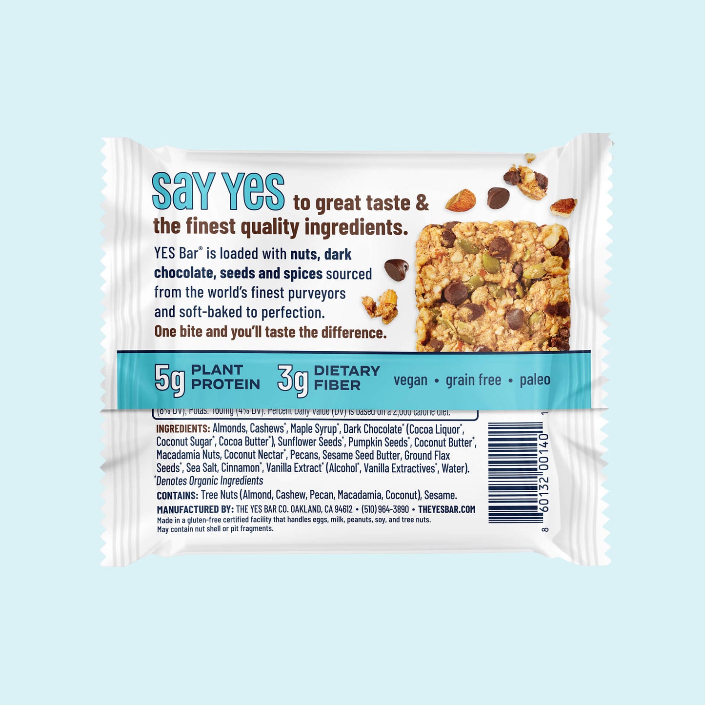 YES BAR® Dark Chocolate Chip Pack - 6 Packs