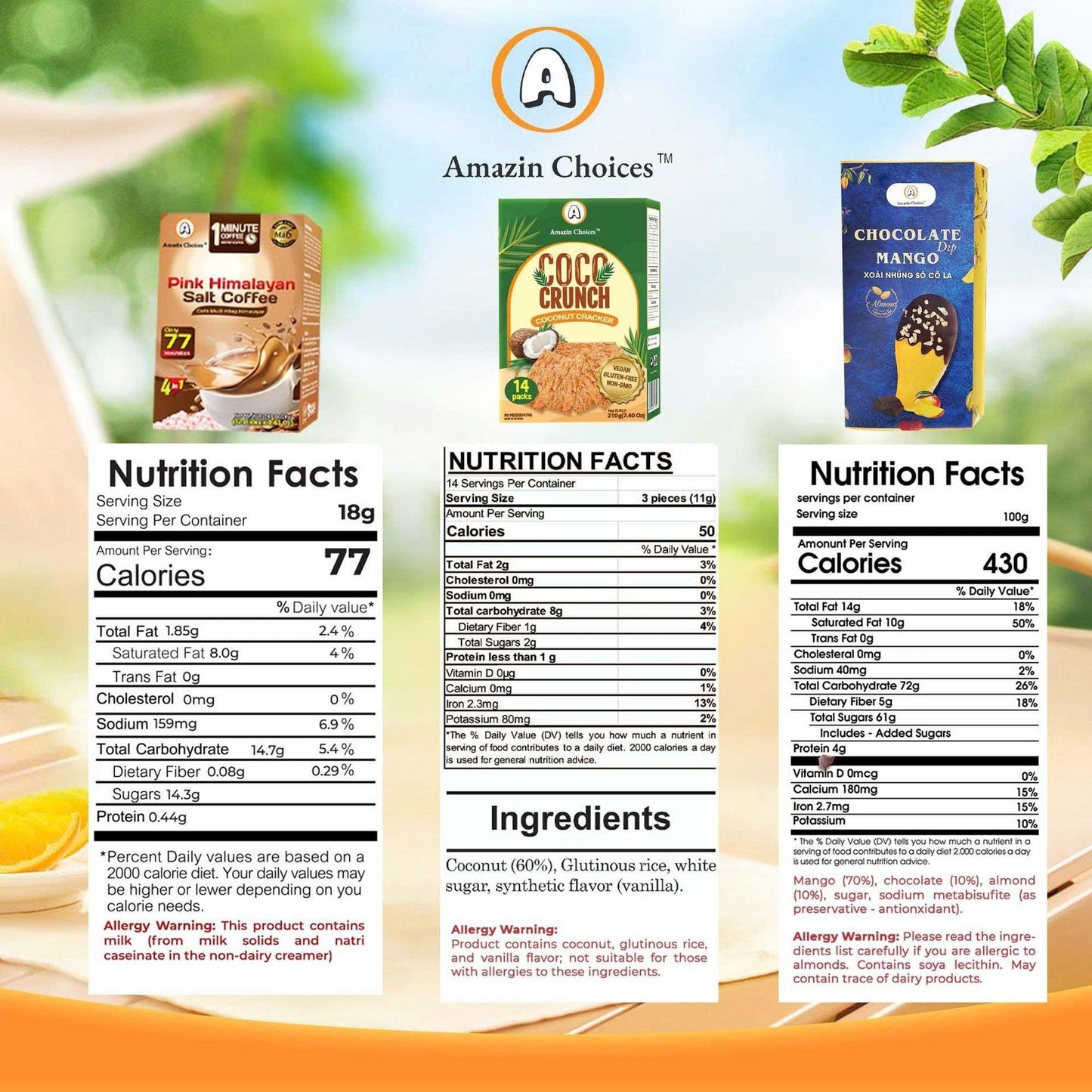 Amazin Choices Asian Snack Bundle 3 items - Plant Based