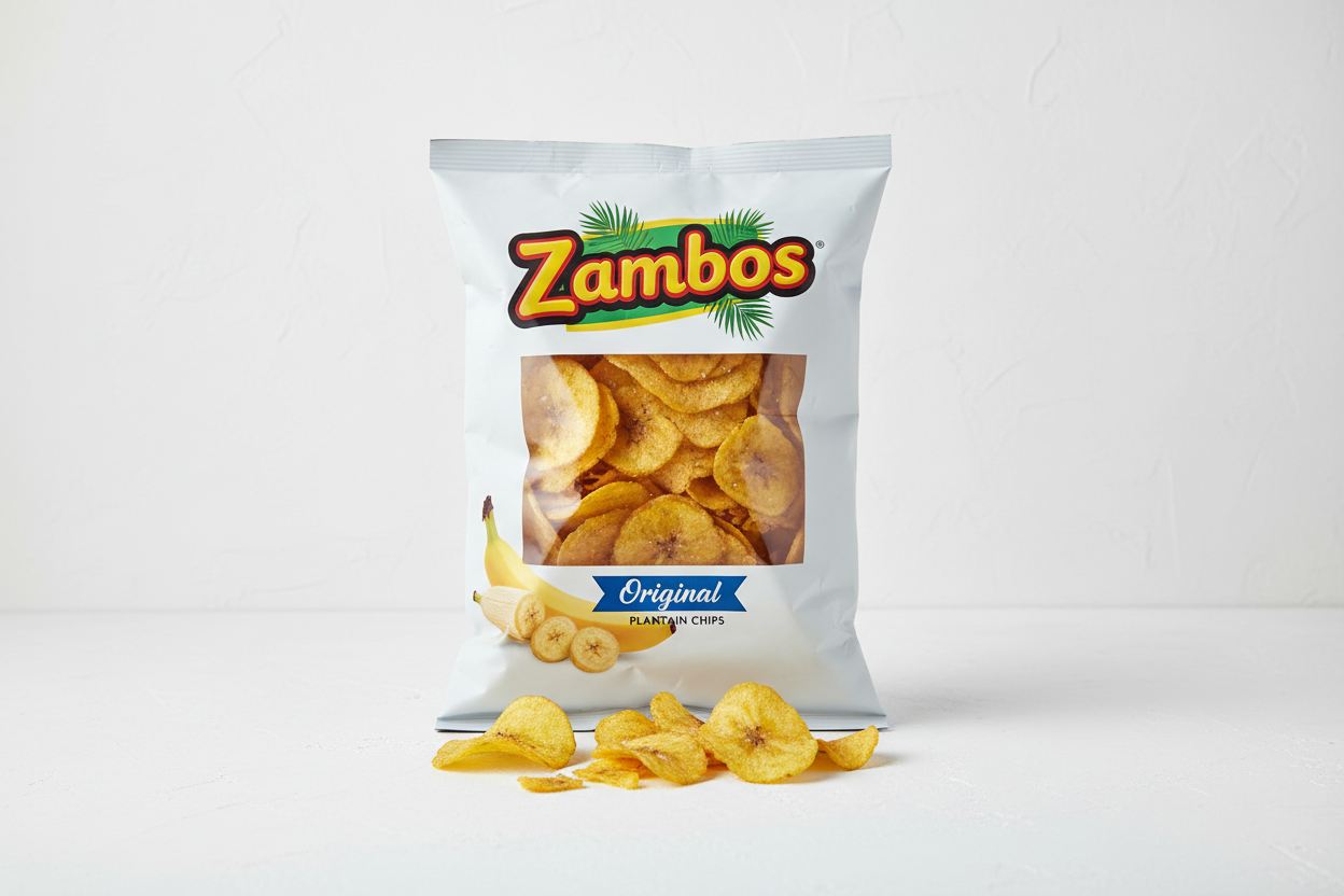 Viral TikTok Zambos Plantain Chips - Chile Limón, Original & Salsa Verde | Premium Central American Snack (5.29 oz)