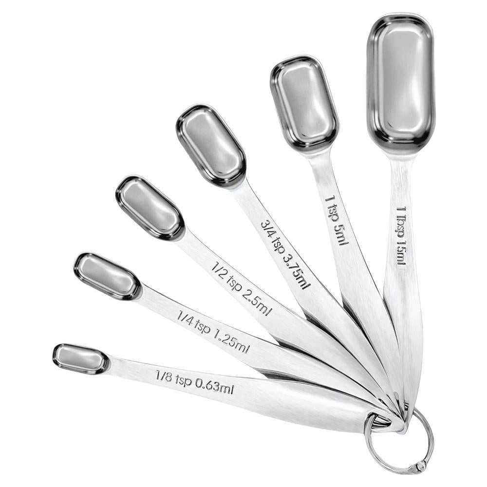 Zulay Kitchen - Stainless Steel Rectangular Measuring Spoons